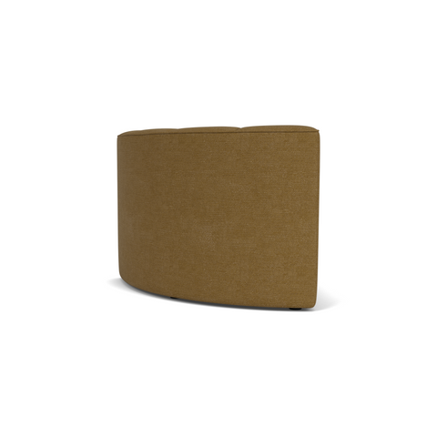 Audo Copenhagen Eave Seamline Modular Sofa, Rounded Modules, 34" Depth, Concave Right Corner in Audo Bouclé 06, packshot on white