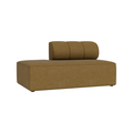 Audo Copenhagen Eave Seamline Modular Sofa, Straight Modules, 34" Depth, Left Open End 56" in Audo Bouclé 06, packshot on white