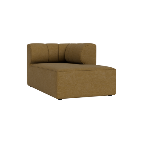 Audo Copenhagen Eave Seamline Modular Sofa, Straight Modules, 34" Depth, Right Chaise Lounge in Audo Bouclé 06, packshot on white