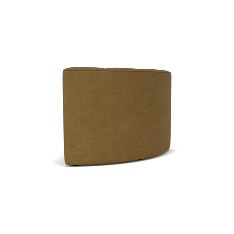 Audo Copenhagen Eave Seamline Modular Sofa, Rounded Modules, 34" Depth, Concave Left Corner in Audo Bouclé 06, packshot on white