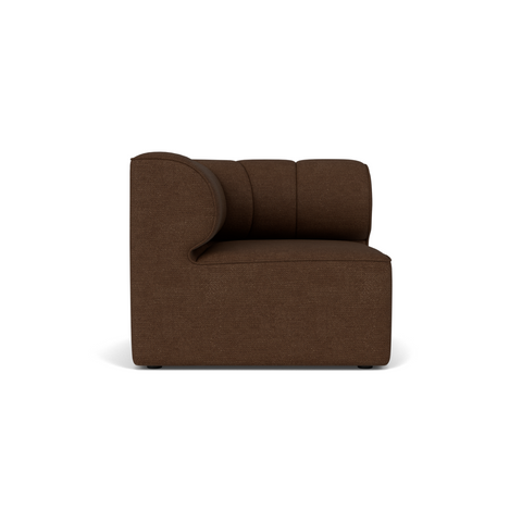 Audo Copenhagen Eave Seamline Modular Sofa, Straight Modules, 34" Depth, Left Corner 34" in Audo Bouclé 07, packshot on white