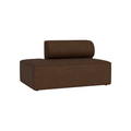 Audo Copenhagen Eave Sectional, 34" Depth, Chaise Modules, Left Open End in Audo Bouclé 07, packshot on white