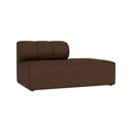 Audo Copenhagen Eave Seamline Modular Sofa, Straight Modules, 34" Depth, Right Open End 56" in Audo Bouclé 07, packshot on white