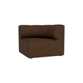 Audo Copenhagen Eave Seamline Modular Sofa, Rounded Modules, 34" Depth, Concave Right Corner in Audo Bouclé 07, packshot on white