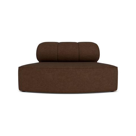 Audo Copenhagen Eave Seamline Modular Sofa, Rounded Modules, 34" Depth, Convex Open Section in Audo Bouclé 07, packshot on white