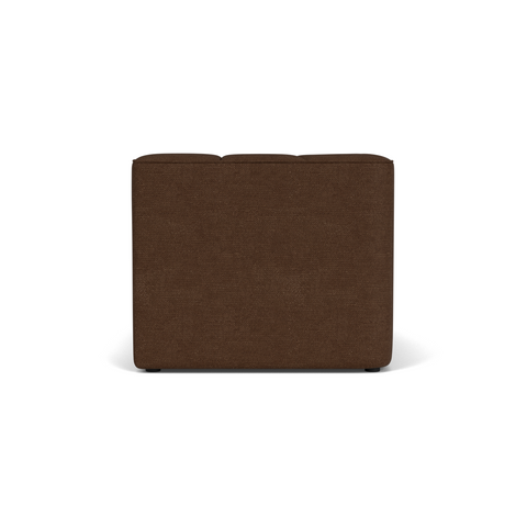 Audo Copenhagen Eave Seamline Modular Sofa, Straight Modules, 34" Depth, Left Chaise Lounge in Audo Bouclé 07, packshot on white