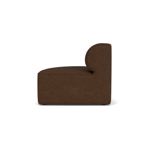 Audo Copenhagen Eave Seamline Modular Sofa, Rounded Modules, 34" Depth, Convex Left Corner in Audo Bouclé 07, packshot on white