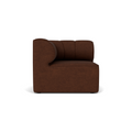 Audo Copenhagen Eave Seamline Modular Sofa, Straight Modules, 34" Depth, Left Corner 34" in Audo Bouclé 08, packshot on white
