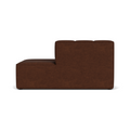 Audo Copenhagen Eave Seamline Modular Sofa, Straight Modules, 34" Depth, Right Open End 56" in Audo Bouclé 08, packshot on white