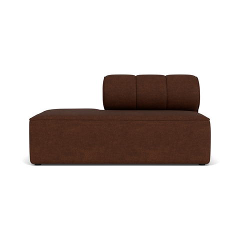 Audo Copenhagen Eave Seamline Modular Sofa, Straight Modules, 34" Depth, Left Open End 56" in Audo Bouclé 08, packshot on white