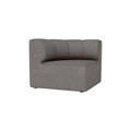 Audo Copenhagen Eave Seamline Modular Sofa, Rounded Modules, 34" Depth, Concave Left Corner in Audo Bouclé 16, packshot on white