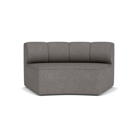 Audo Copenhagen Eave Seamline Modular Sofa, Rounded Modules, 34" Depth, Concave Open Section in Audo Bouclé 16, packshot on white