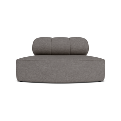 Audo Copenhagen Eave Seamline Modular Sofa, Rounded Modules, 34" Depth, Convex Open Section in Audo Bouclé 16, packshot on white