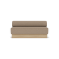 Audo Copenhagen Eave Dining Sofa, Open Section, 69" in Logan Flint on a Plateau base in Natural Oak, packshot on white