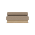 Audo Copenhagen Eave Dining Sofa, Open Section, 65" in Logan Flint on a Plateau base in Natural Oak, packshot on white