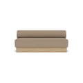 Audo Copenhagen Eave Dining Sofa, Open Section, 79" in Logan Flint on a Plateau base in Natural Oak, packshot on white