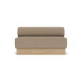 Audo Copenhagen Eave Dining Sofa, Open Section, 59" in Logan Flint on a Plateau base in Natural Oak, packshot on white