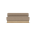 Audo Copenhagen Eave Dining Sofa, Open Section, 71" in Logan Flint on a Plateau base in Natural Oak, packshot on white