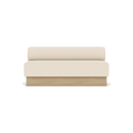 Audo Copenhagen Eave Dining Sofa, Open Section, 69" in Logan Jasmine on a Plateau base in Natural Oak, packshot on white