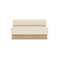 Audo Copenhagen Eave Dining Sofa, Open Section, 59" in Logan Jasmine on a Plateau base in Natural Oak, packshot on white
