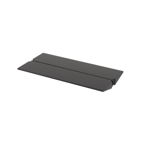 String Furniture Pira Shelf in black grey, 27.6 inch sheet steel shelf, white background packshot