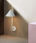 white traditional modern wall lamp with shade 