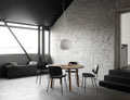 soborg chair with upholstered black leather seat and backrest designed by borge mogensen for fredericia furniture