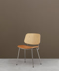 cognac leather seat soborg chair designed by borge mogensen for fredericia furntiure