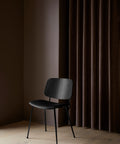 black oak soborg chair designed by borge mogensen for fredericia furniture