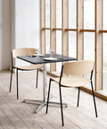 lynderup chairs with marble slab table by fredericia furniture 