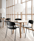 lynderup chairs in black finish by borge mogensen for fredericia furniture