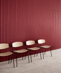 lynderup chairs in oak lacquered finish by borge mogensen for fredericia furniture