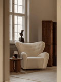 Audo Copenhagen The Tired Man Lounge Chair in a styled interior