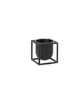 black metal flowerpot by danish designer mogens lassen for audo copenhagen