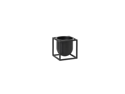 black metal flowerpot by danish designer mogens lassen for audo copenhagen