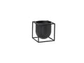 black metal flower pot by mogens lassen for audo copenhagen