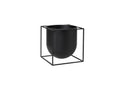 black metal flower pot in a large size by mogens lassen for audo copenhagen