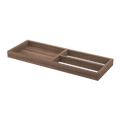 String Furniture Pira Organiser in walnut, 34 inch solid wood shelf organiser with compartments, white background packshot