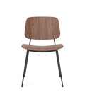 walnut soborg dining chair designed by borge mogensen for fredericia furniture