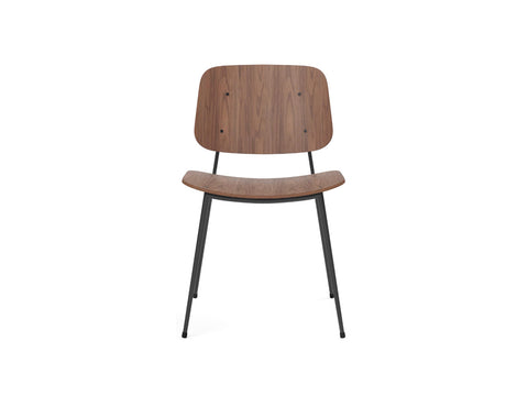 walnut soborg dining chair designed by borge mogensen for fredericia furniture