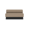Audo Copenhagen Eave Dining Sofa, Open Section, 59" in Logan Flint on a Plateau base in Black Oak, packshot on white