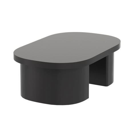 String Furniture Pira Top Lid in black grey, aluminum cap for the Pira pole, white background packshot