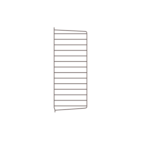 String wall system support in dark brown
