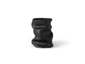 black ceramic vase with an organic shape by audo copenhagen