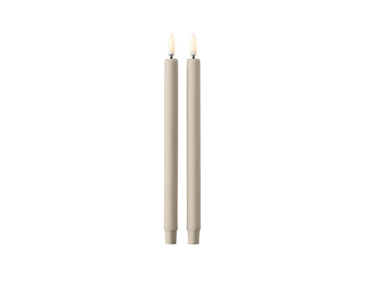 STOFF LED Taper Candle by Uyuni Lighting, Sand, Set of 2