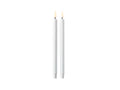 STOFF LED Taper Candle by Uyuni Lighting, White, Set of 2