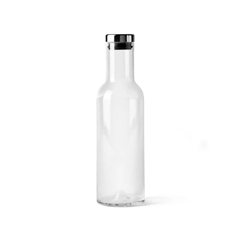Audo Copenhagen Bottle Carafe, 34oz in Steel, packshot on white