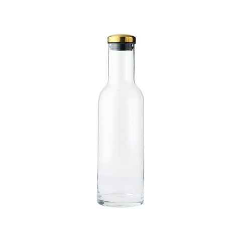 Audo Copenhagen Bottle Carafe, 34oz in Brass, packshot on white