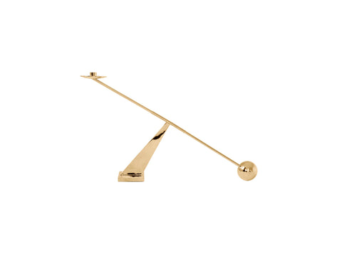 brass geometric interconnect candleholder by audo copenhagen