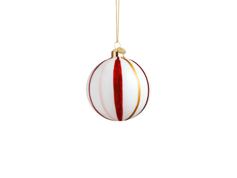 Souvenir Bauble (Striples Red) by Holmegaard